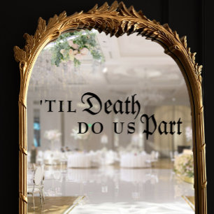 Til Death Do Us Part Gothic Black Wedding Raamsticker