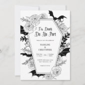 Til Death Do us Part Gothic Bloemen Bruiloft Kaart (Voorkant)