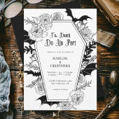 Til Death Do us Part Gothic Bloemen Bruiloft Kaart