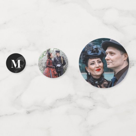 Til Death Do us Part Gothic Foto's Bruiloft Confetti (Voorkanten)