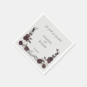 Til Death Do Us Part Gothic Skull & Rose Wedding Servet (Hoek)