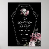 Til Death Do us Part Halloween Gotische Bloemen Sc Poster (Voorkant)