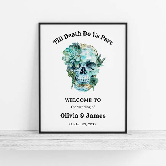 Til Death Do Us Part Halloween Huwelijk Welkom Poster