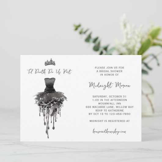 Til Death Do us Part Halloween Vrijgezellenfeest Kaart (Staand voorkant)