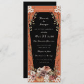 'Til Death Do us Part Halloween Wedding Coffin Inv Kaart (Voorkant / Achterkant)