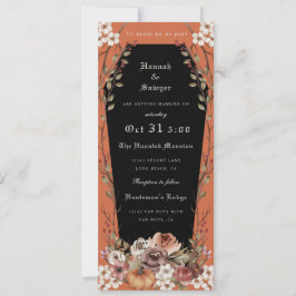 'Til Death Do us Part Halloween Wedding Coffin Inv Kaart