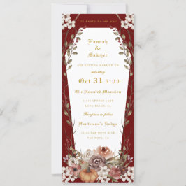 'Til Death Do us Part Halloween Wedding Coffin Inv Kaart