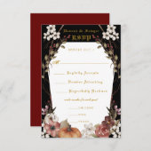 'Til Death Do us Part Halloween Wedding RSVP (Voorkant / Achterkant)