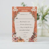 'Til Death Do us Part Halloween Wedding RSVP Kaartje (Staand voorkant)