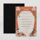 'Til Death Do us Part Halloween Wedding RSVP Kaartje (Voorkant / Achterkant)
