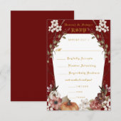 'Til Death Do us Part Halloween Wedding RSVP Kaartje (Voorkant / Achterkant)