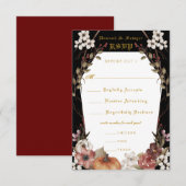 'Til Death Do us Part Halloween Wedding RSVP Kaartje (Voorkant / Achterkant)