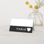 Til Death Do us Part Hart Hand Zwart Bruiloft Plaatskaartje (Voorkant)