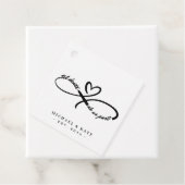 Til Death Do us Part Infinity Symbool Hart Bruilof Bedankjes Labels (In situ)