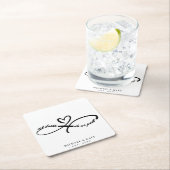 Til Death Do us Part Infinity Symbool Hart Bruilof Kartonnen Onderzetters (Insitu)