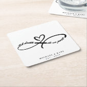 Til Death Do us Part Infinity Symbool Hart Bruilof Kartonnen Onderzetters (Schuin)