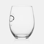 Til Death Do us Part Infinity Symbool Hart Bruilof Wijnglas Zonder Voet (Links)