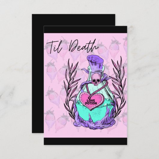 Til Death Do US Part Love Potion Valentijnsdag Bedankkaart (Voorkant / Achterkant)