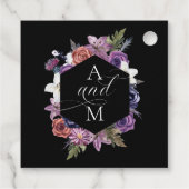 'Til Death Do US Part Paars & Black Wedding' Bedankjes Labels (Achterkant)