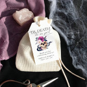 'Til Death Do US Part Paars & Black Wedding Invdin Cadeaulabel