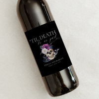 'Til Death Do US Part Paars & Black Wedding Invdin
