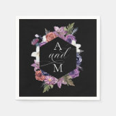 'Til Death Do US Part Paars & Black Wedding' Servet (Voorkant)