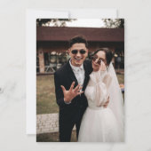 'Til Death Do Us Part Paarse & Zwart Save the Date Kaart (Achterkant)