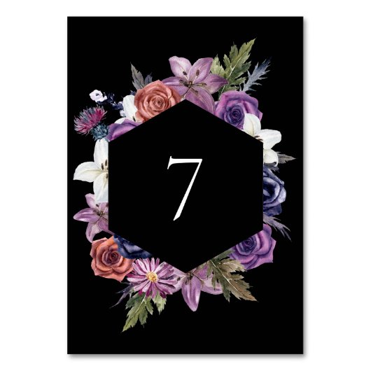 'Til Death Do us Part Paarse & Zwart Tafelnummer (Voorkant)