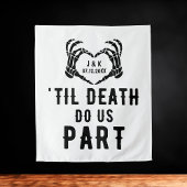 Til Death Do US Part Personalized Wedstrijd Backdr Wandkleed
