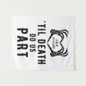 Til Death Do US Part Personalized Wedstrijd Backdr Wandkleed (Voorkant (horizontaal))