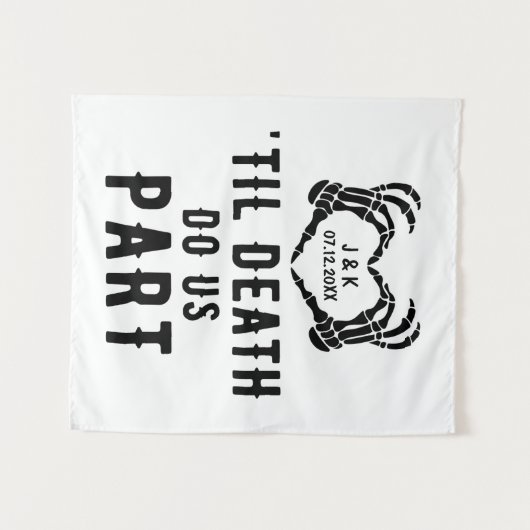 Til Death Do US Part Personalized Wedstrijd Backdr Wandkleed (Voorkant (horizontaal))