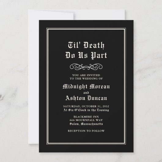 Til Death Do Us Part Rozen Tarot Wedding Kaart (Achterkant)