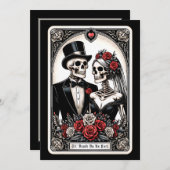 Til Death Do Us Part Rozen Tarot Wedding Kaart (Voorkant / Achterkant)