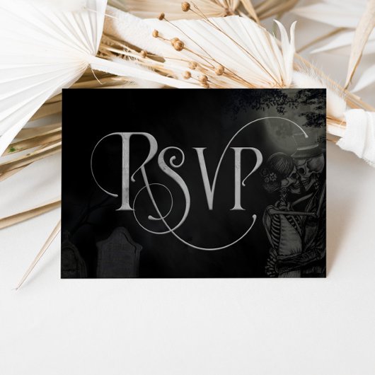 Til Death Do US Part RSVP Wedding Response Kaart