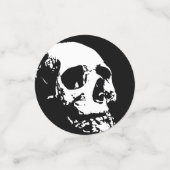 Til Death Do Us Part Schedel Foto's Gothic bruilof Confetti (Kleine voorkant)