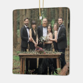 Til Death Do Us Part Schedel Gothic Trouwfoto Keramisch Ornament (Links)