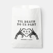 Til Death Do us Part Skelet Hart Hand Wedding Bedankzakje (Voorkant)