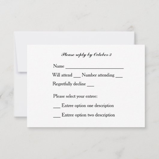 Til Death Do us Part Skelet RSVP (Achterkant)