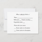 Til Death Do us Part Skelet RSVP Kaartje (Achterkant)