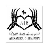 Til Death Do Us Part Skeleton Hands Hartteken #1 Zelfinktende Stempel (Design)