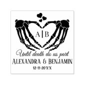 Til Death Do Us Part Skeleton Hands Hartteken #2D Zelfinktende Stempel (Design)