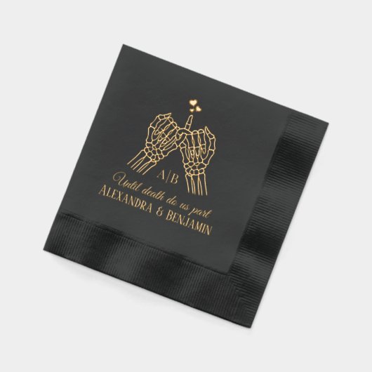Til Death Do Us Part Skeleton Hands Pinky Swear #1 Folie Servetten (Links)