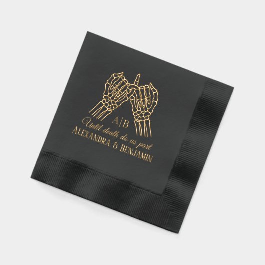 Til Death Do Us Part Skeleton Hands Pinky Swear #2 Folie Servetten (Links)