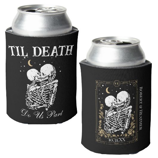 Til Death Do us Part Skeleton Lovers Tarot Kaart Blikjeskoeler