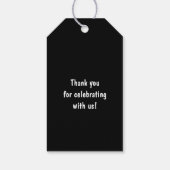 Til Death Do US Part Skeleton Wedding Black Cadeaulabel (Achterkant)