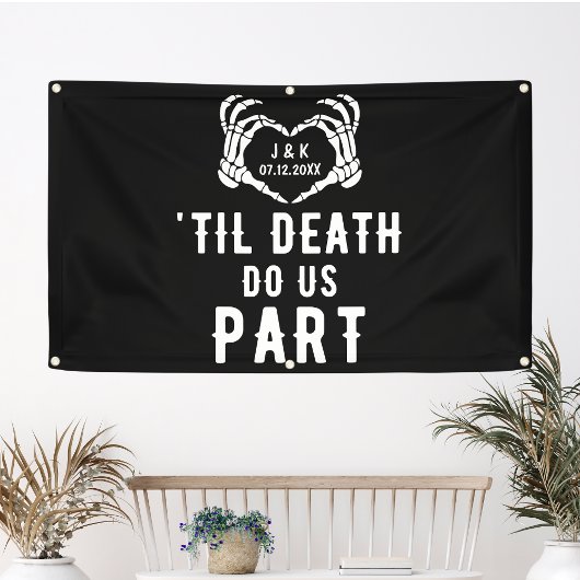 Til Death Do US Part Skeleton Wedding Personalized Spandoek
