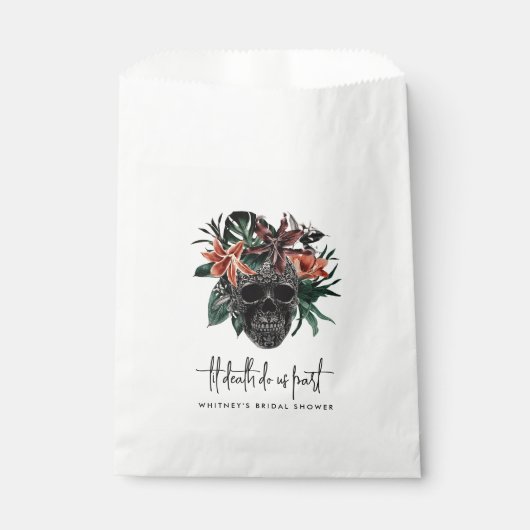 Til Death Do Us Part Skull Halloween Bridal Shower Bedankzakje (Voorkant)