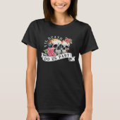Til Death Do us Part Skulls & Rozen Mrs. Wedding T-shirt (Voorkant)