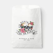 Til Death Do us Part Skulls & Rozen White Wedding Bedankzakje (Voorkant)