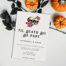 Til Death Do us Part Skulls & Rozen White Wedding